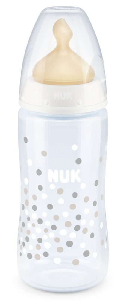 NUK - FIRST CHOICE+ Πλαστικό Μπιμπερό Θηλή Latex με Δείκτη Ελέγχου Θερμοκρασίας 0-6m - 300ml